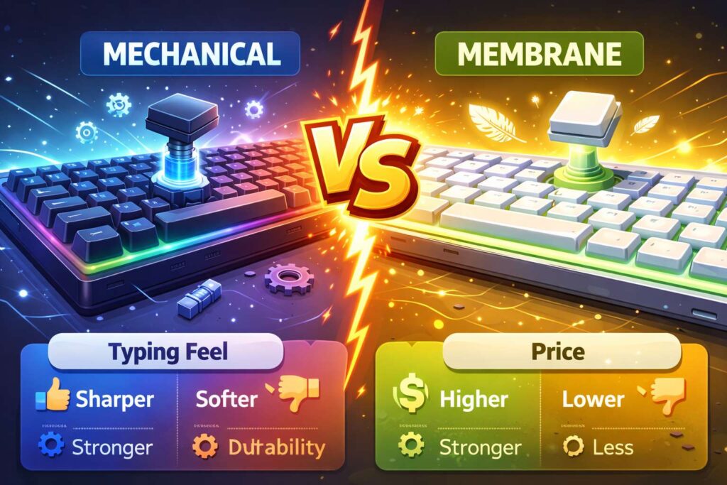 Mechanical keyboard vs membrane keyboard
