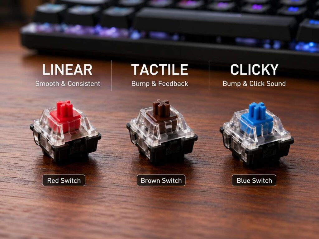 Tactile, Linear, or Clicky Switches? The Clear Guide to Keyboard Feel, Sound, and Gaming