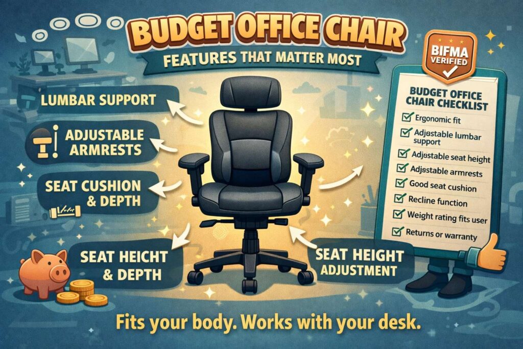 budget office chair buying guide diagram