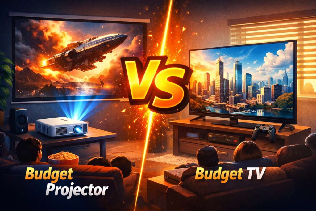 Budget Projector vs Budget TV in 2026. Which One Gives You More for Your Money?