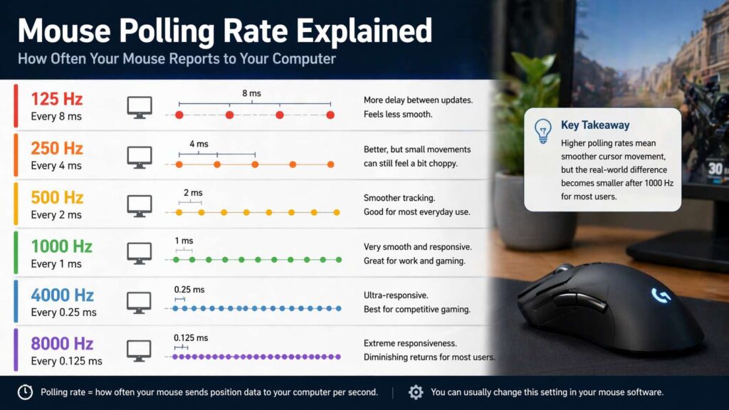 does mouse polling rate matter for normal users diagram
