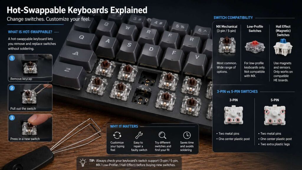 hot-swappable keyboard diagram