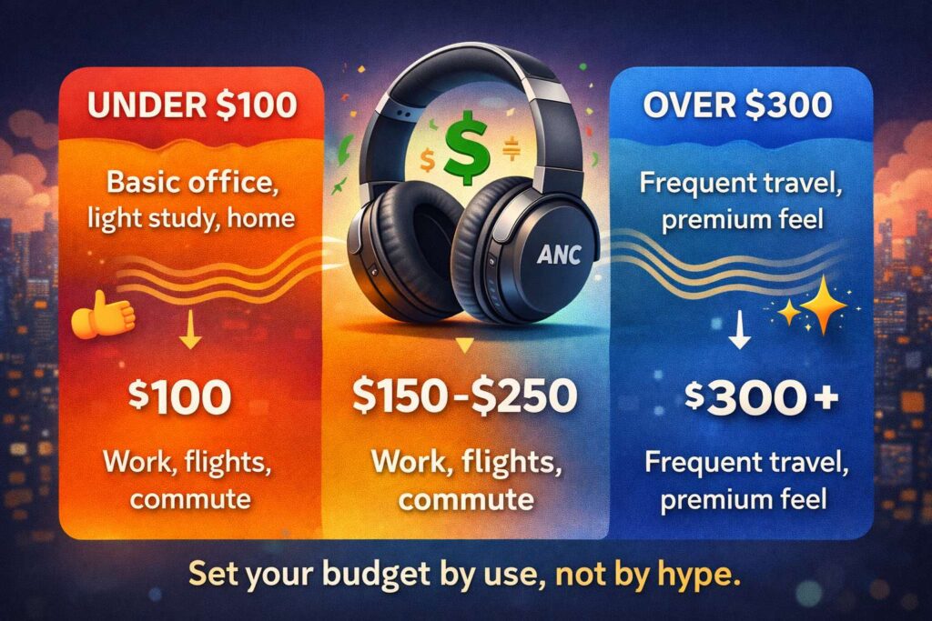 how much should you spend on noise cancelling headphones