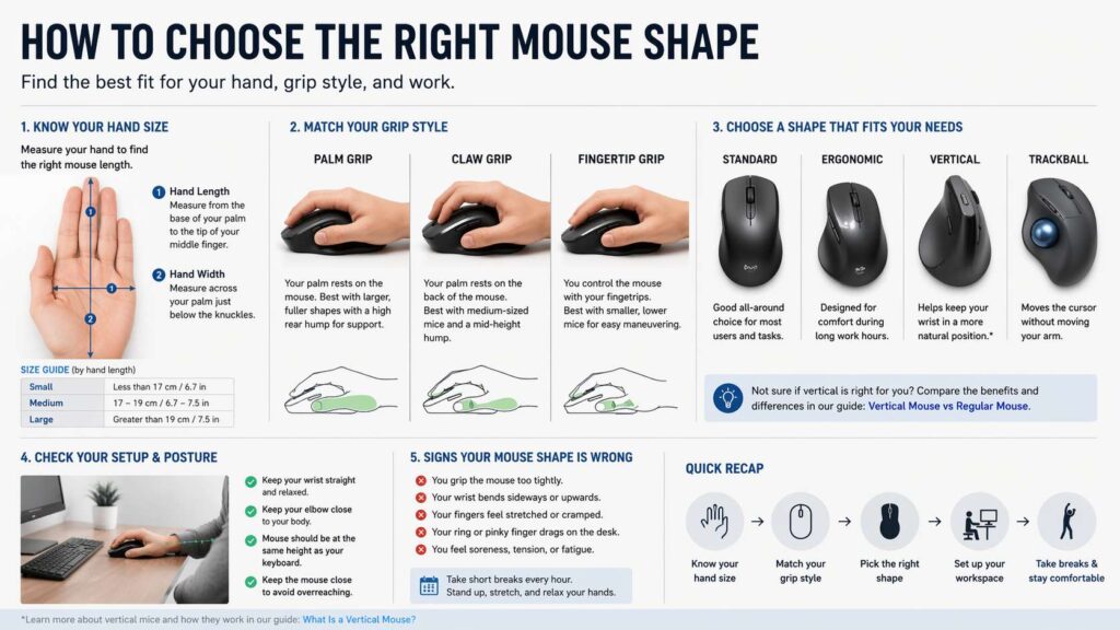 how to choose the right mouse shape diagram