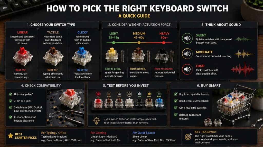 how to pick keyboard switches guide