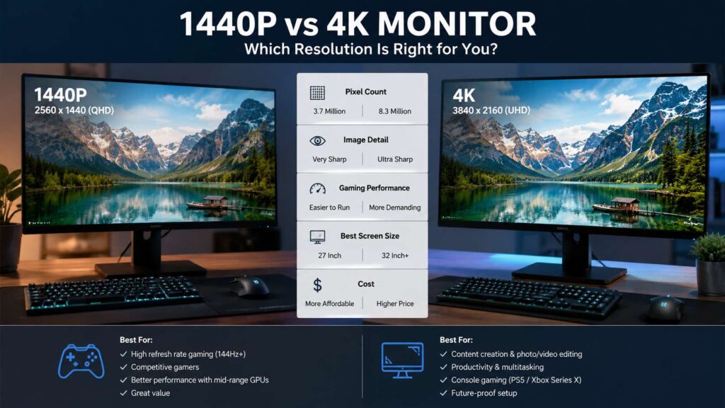 1440p vs 4K monitor diagram