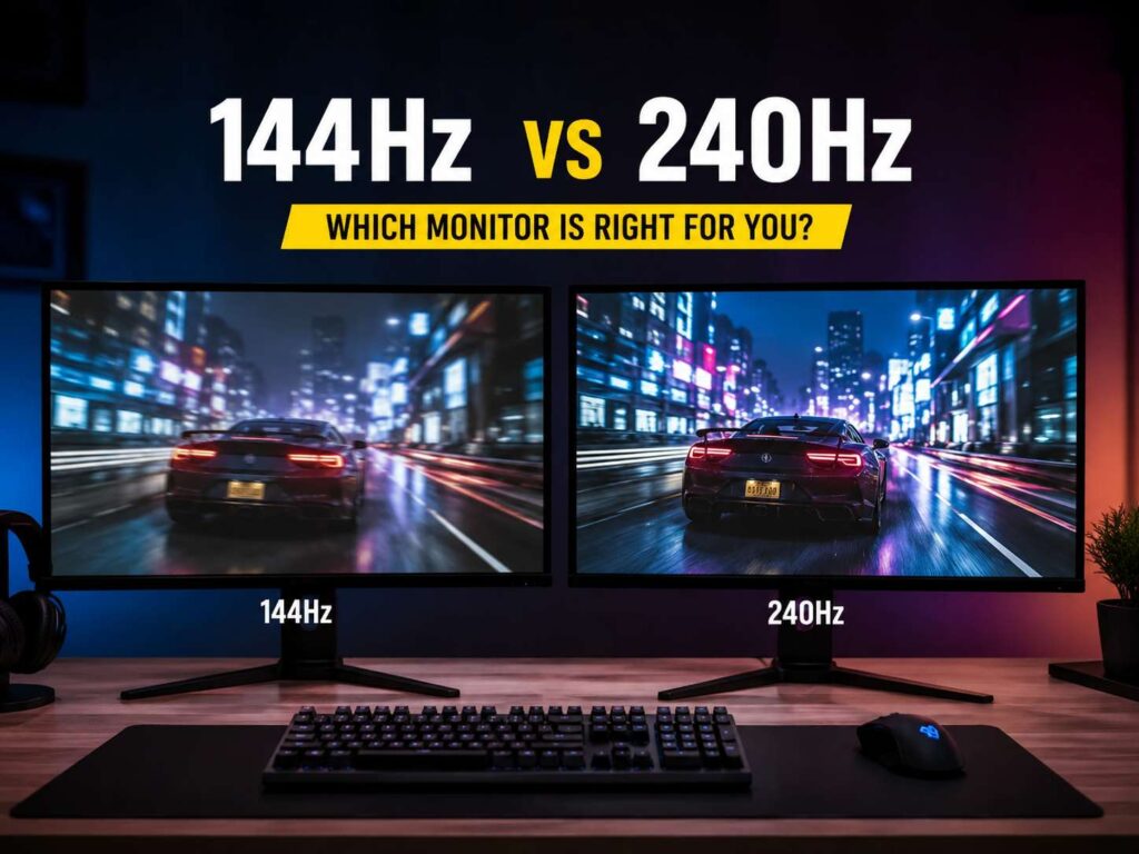 144Hz vs 240Hz Monitor: Which Refresh Rate Is Better for Gaming, Work, and Daily Use?