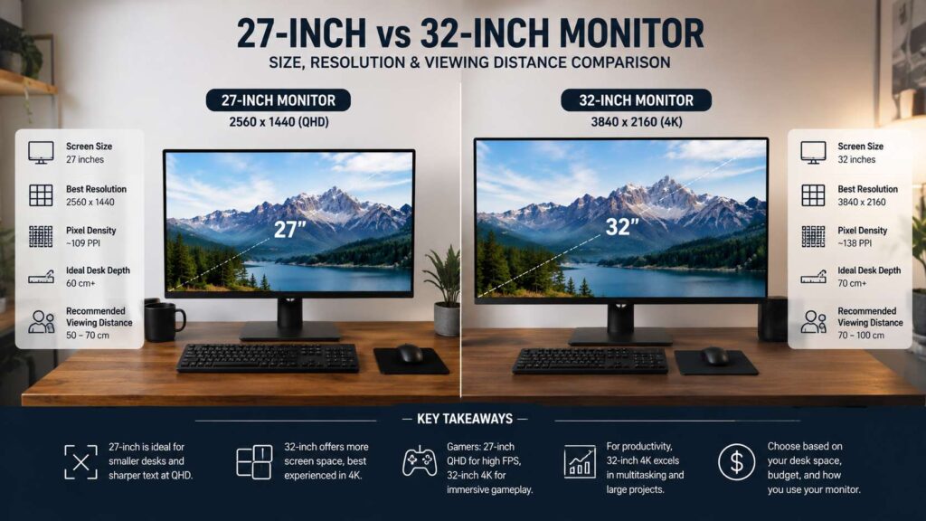 27-inch vs 32-inch monitor diagram