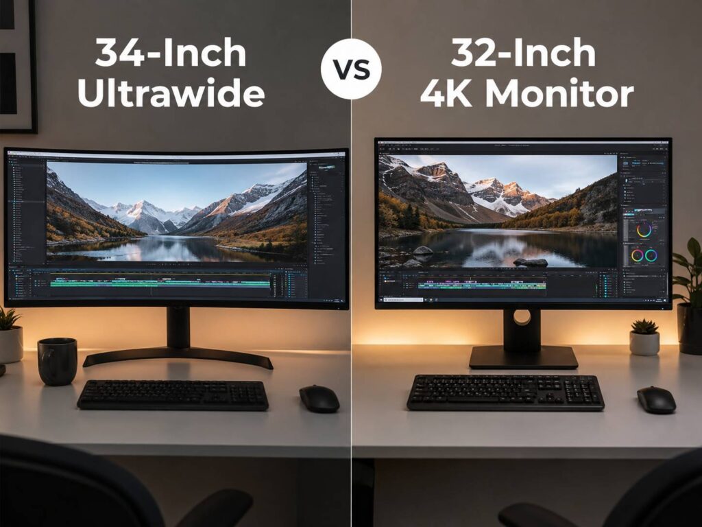34-Inch Ultrawide vs 32-Inch 4K Monitor: Which Screen Makes More Sense for Your Desk?