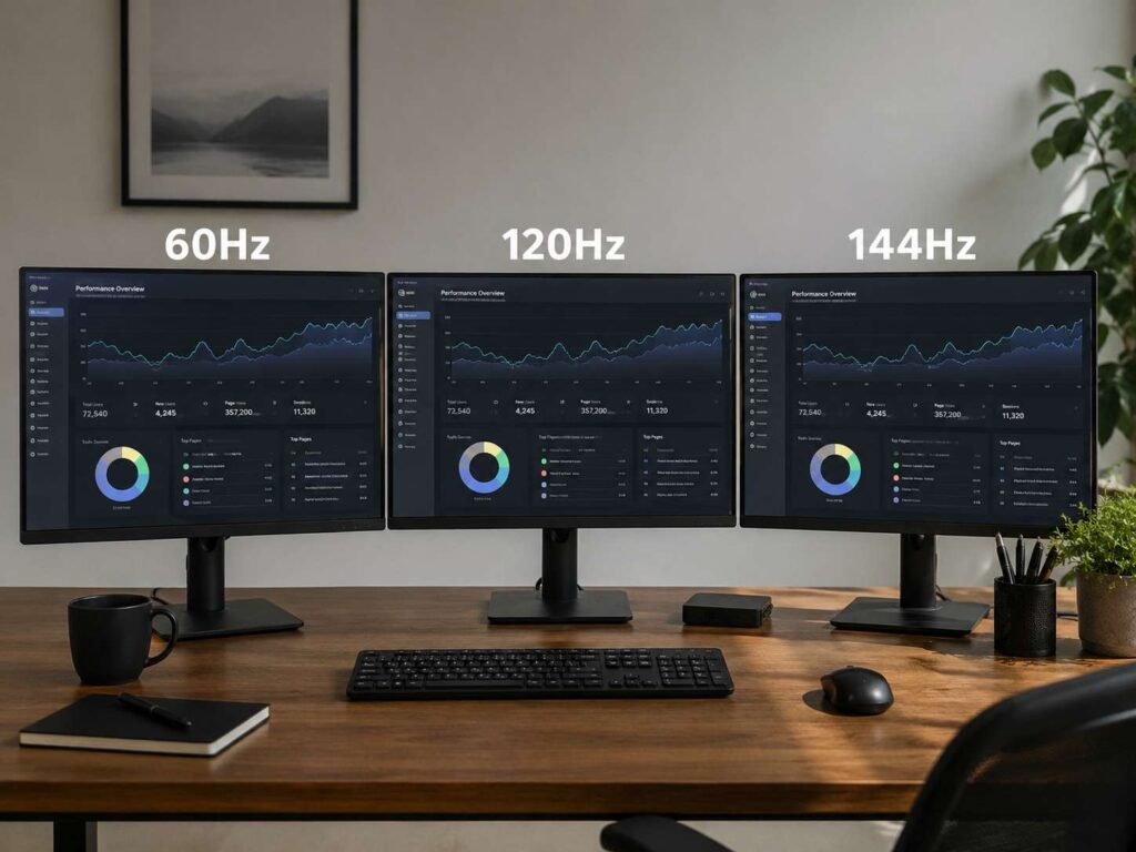 60Hz vs 120Hz vs 144Hz for Office Work: The Best Refresh Rate for a Smoother Desk Setup