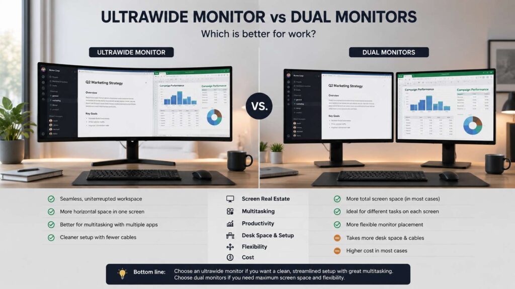 Is an ultrawide monitor worth it for work diagram
