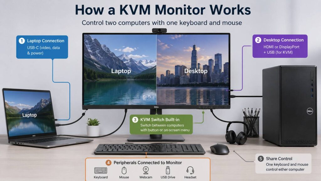 KVM monitor diagram