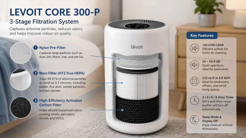Levoit Core 300-P review diagram