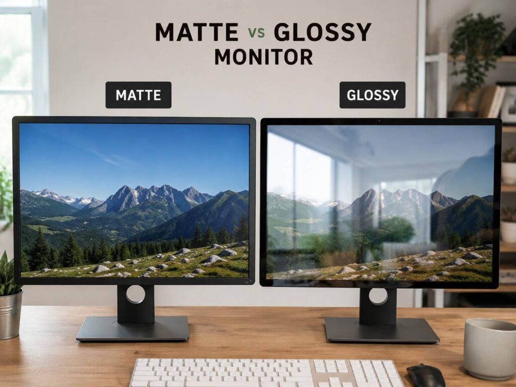 Matte vs Glossy Monitor: Which Screen Finish Is Better for Work, Gaming, and Eye Comfort?