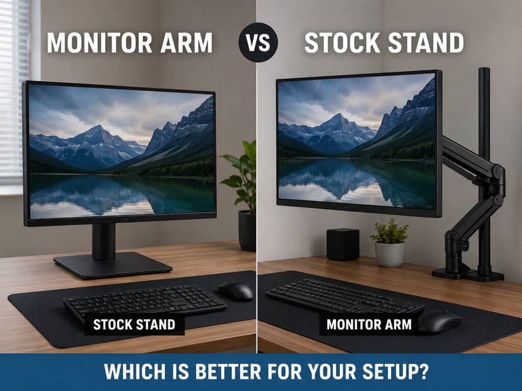 Monitor Arm vs Stock Stand: The Desk Upgrade That Actually Changes Comfort