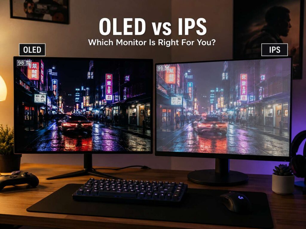 OLED vs IPS Monitor: Which Display Is Best for Your Desk in 2026?