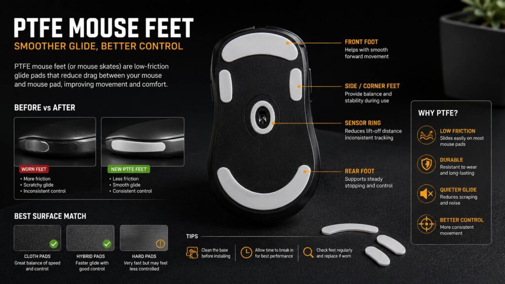 PTFE mouse foot diagram