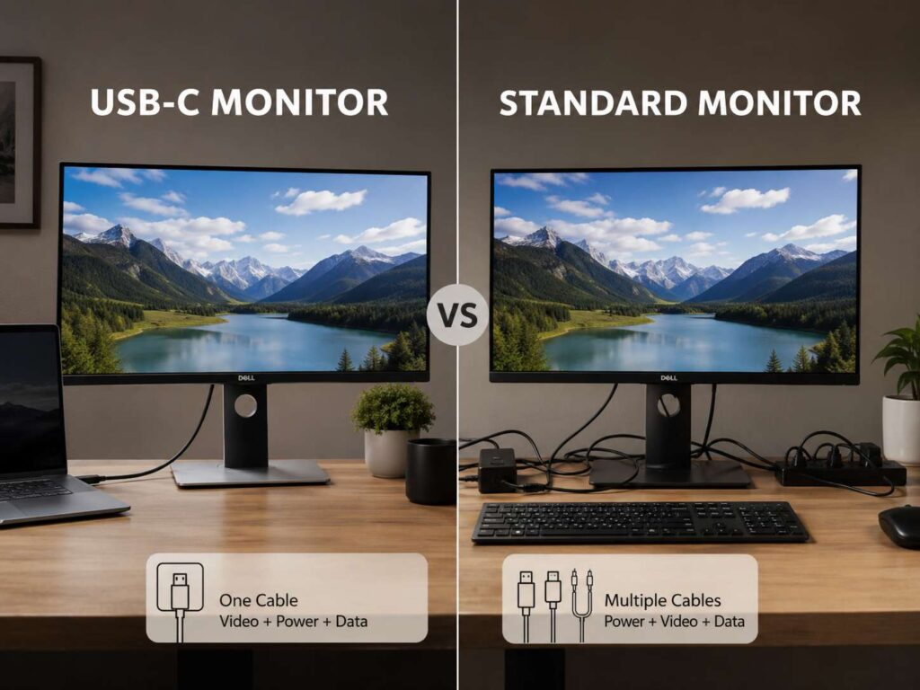 USB-C Monitor vs Standard Monitor: Which One Is Better for Your Desk in 2026?