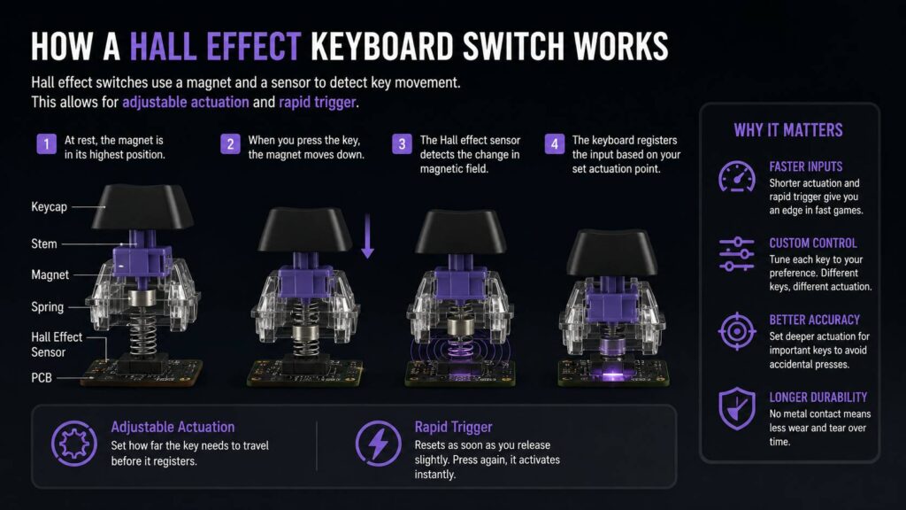 What is a Hall effect switch diagram