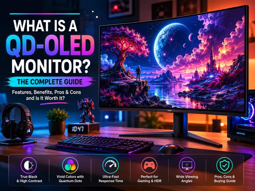 What is a QD-OLED monitor diagram
