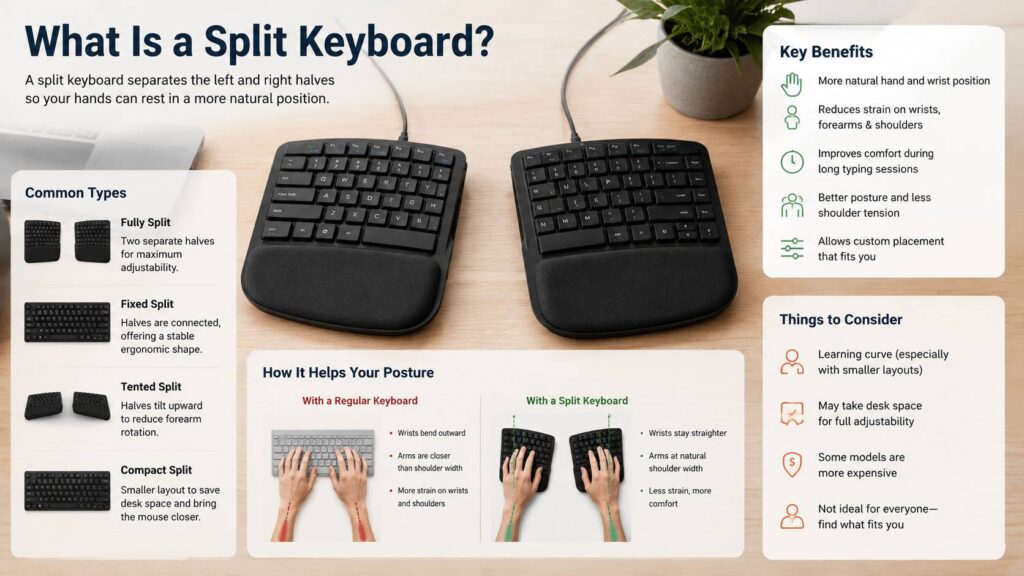 What is a split keyboard diagram