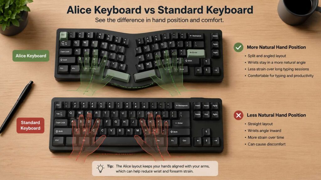 What is an Alice keyboard diagram