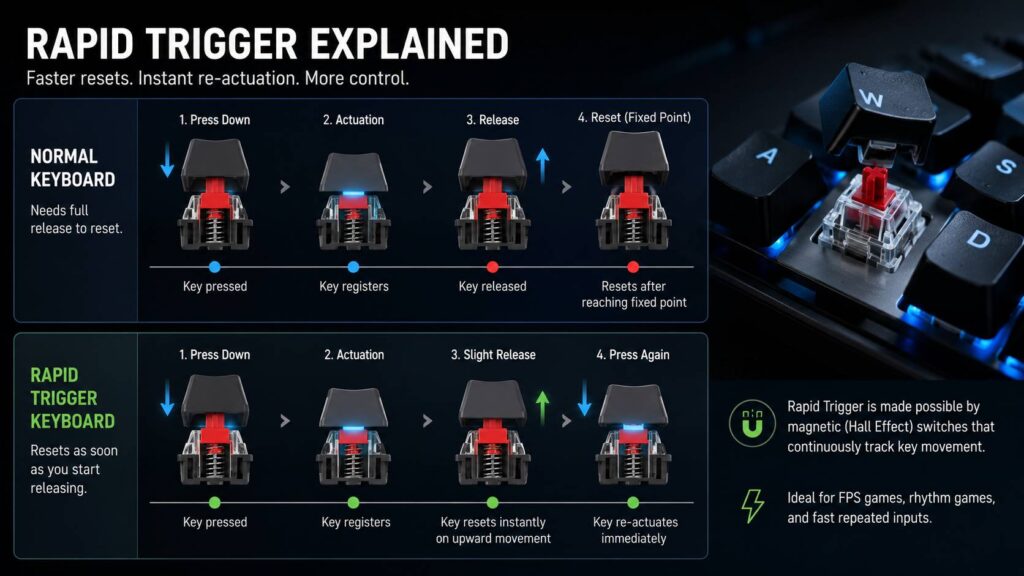What is rapid trigger on a keyboard diagram