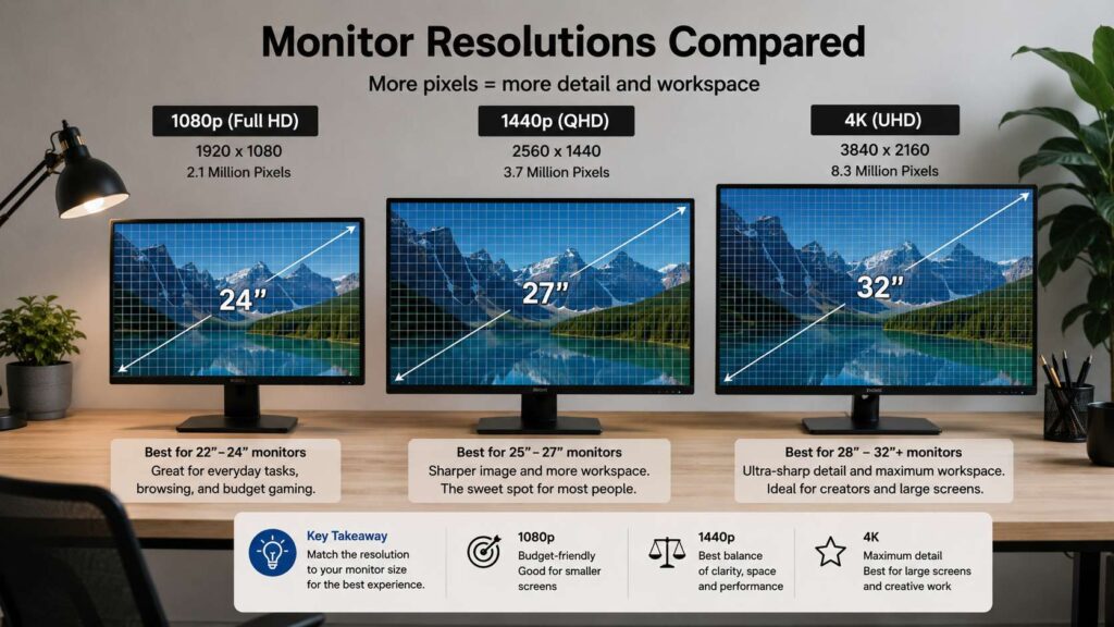 What monitor resolution do you actually need diagram
