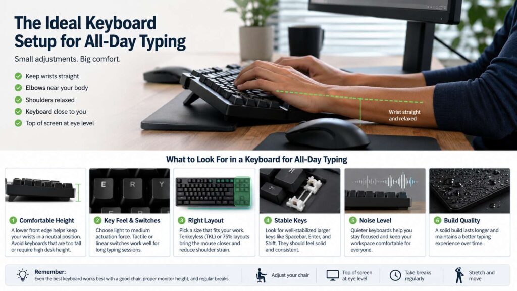 best keyboard for typing all day diagram