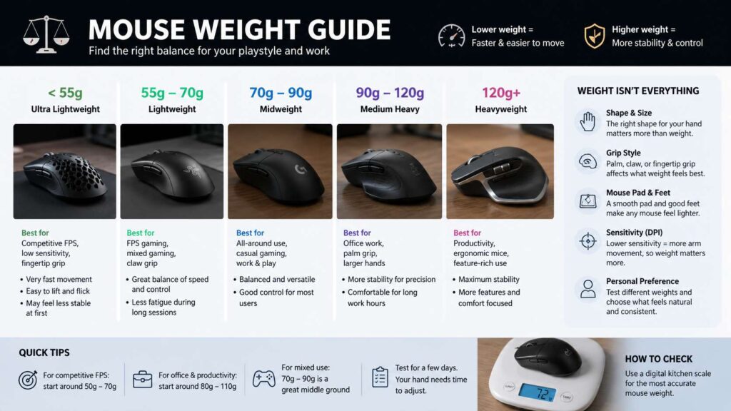 does mouse weight matter diagram