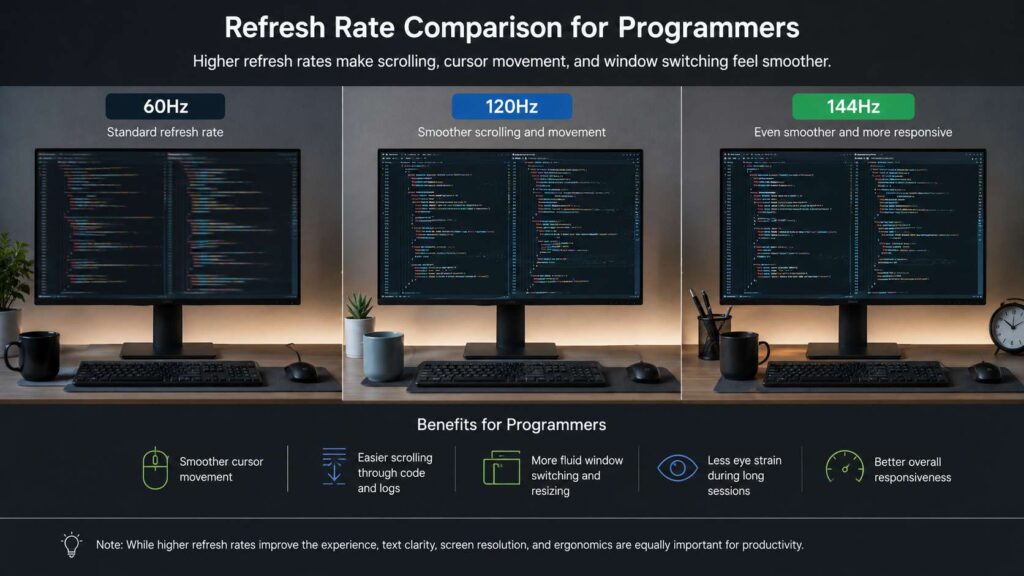 high refresh rate monitor for programming diagram