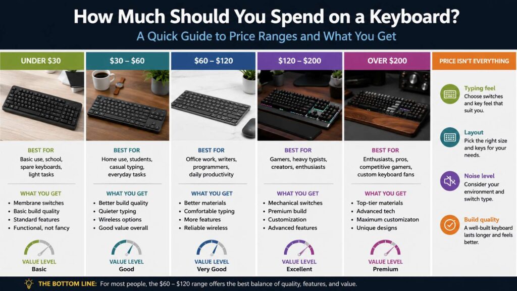 how much should you spend on a keyboard diagram
