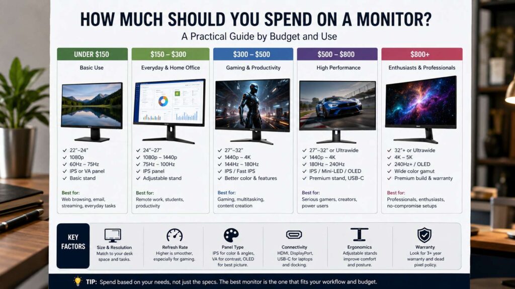 how much should you spend on a monitor diagram