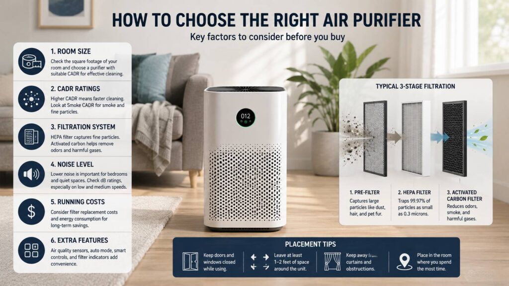 how to choose the right air purifier diagram