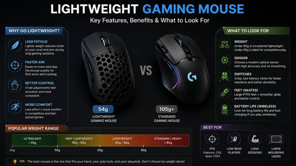 lightweight gaming mouse diagram