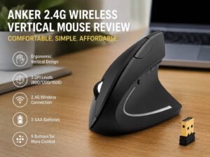 Anker 2.4G Wireless Vertical Mouse Review: A Cheap Ergonomic Mouse That Gets the Main Thing Right