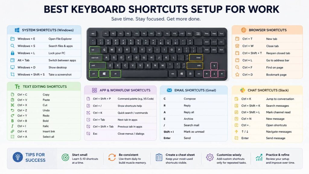 Best keyboard shortcuts setup for work diagram