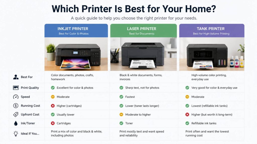 Best printers for home use diagram