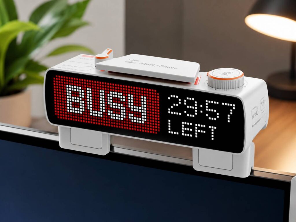Flipper Busy Bar Makes Focus Time Visible With a Tiny Desk Display