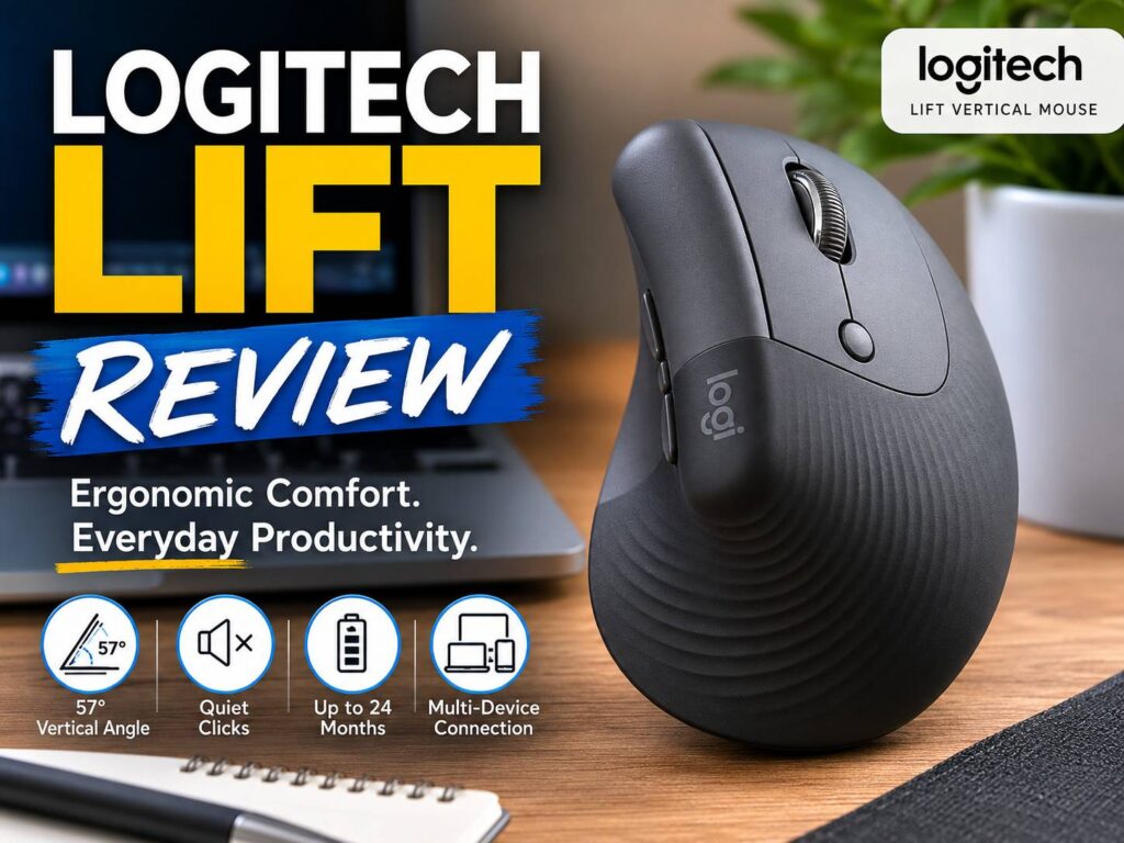 Logitech Lift Review: The Small Vertical Mouse That Makes Long Desk Days Feel Easier