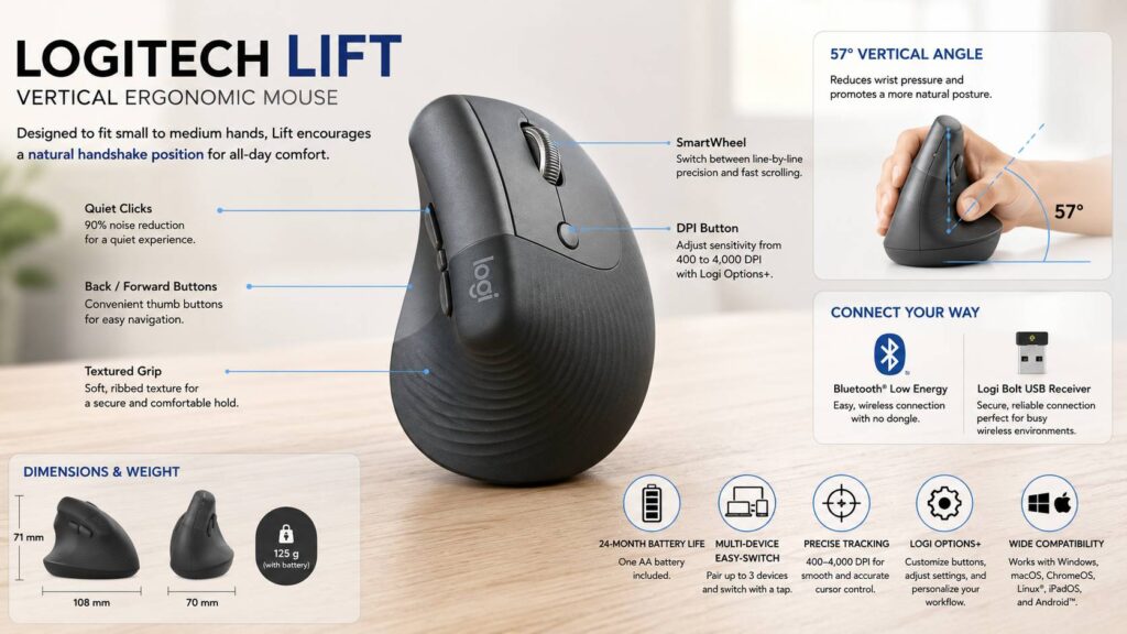 Logitech Lift review diagram
