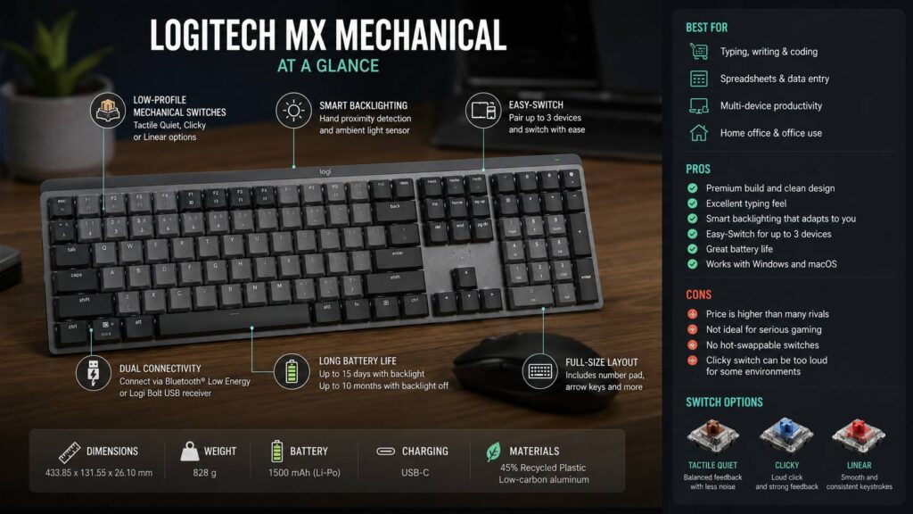 Logitech MX Mechanical review diagram