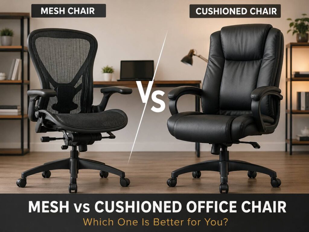 Mesh vs Cushioned Office Chair: Which One Should You Buy for Long Workdays?