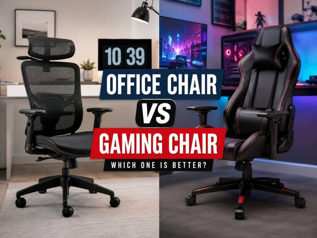 Office Chair vs Gaming Chair: Which One Is Better for Work, Gaming, and Long Hours?