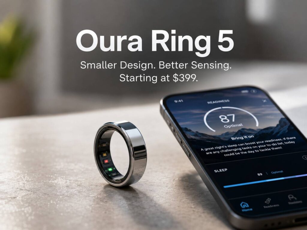 Oura Ring 5 Launch: Smaller Smart Ring, Better Sensors, and the $399 Price Explained