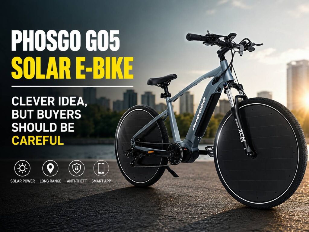 Phosgo Go5 Solar E-Bike Looks Smart, But Buyers Should Slow Down First