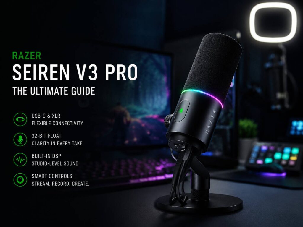 Razer Seiren V3 Pro Gives Streamers a Smarter USB-C and XLR Upgrade