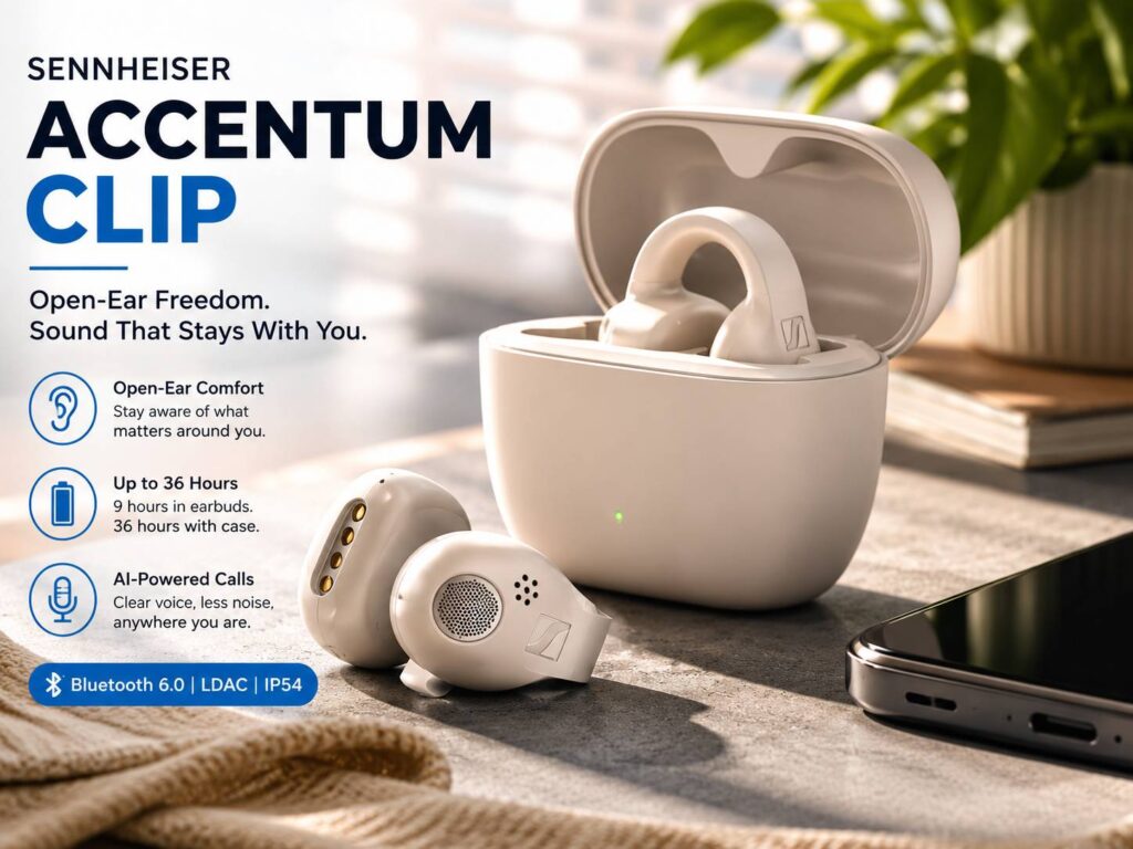 Sennheiser Accentum Clip Brings Open-Ear Listening to a More Serious Crowd