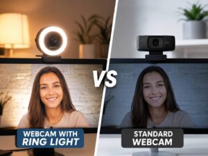 Webcam With Ring Light vs Standard Webcam: Which One Is Better for Video Calls, Streaming, and Work?