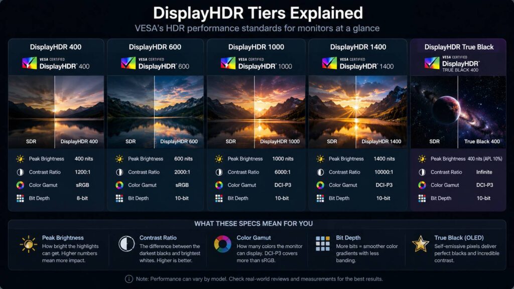 What is DisplayHDR diagram
